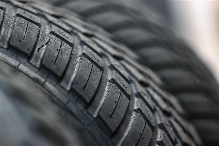 F1 wet tyre close up